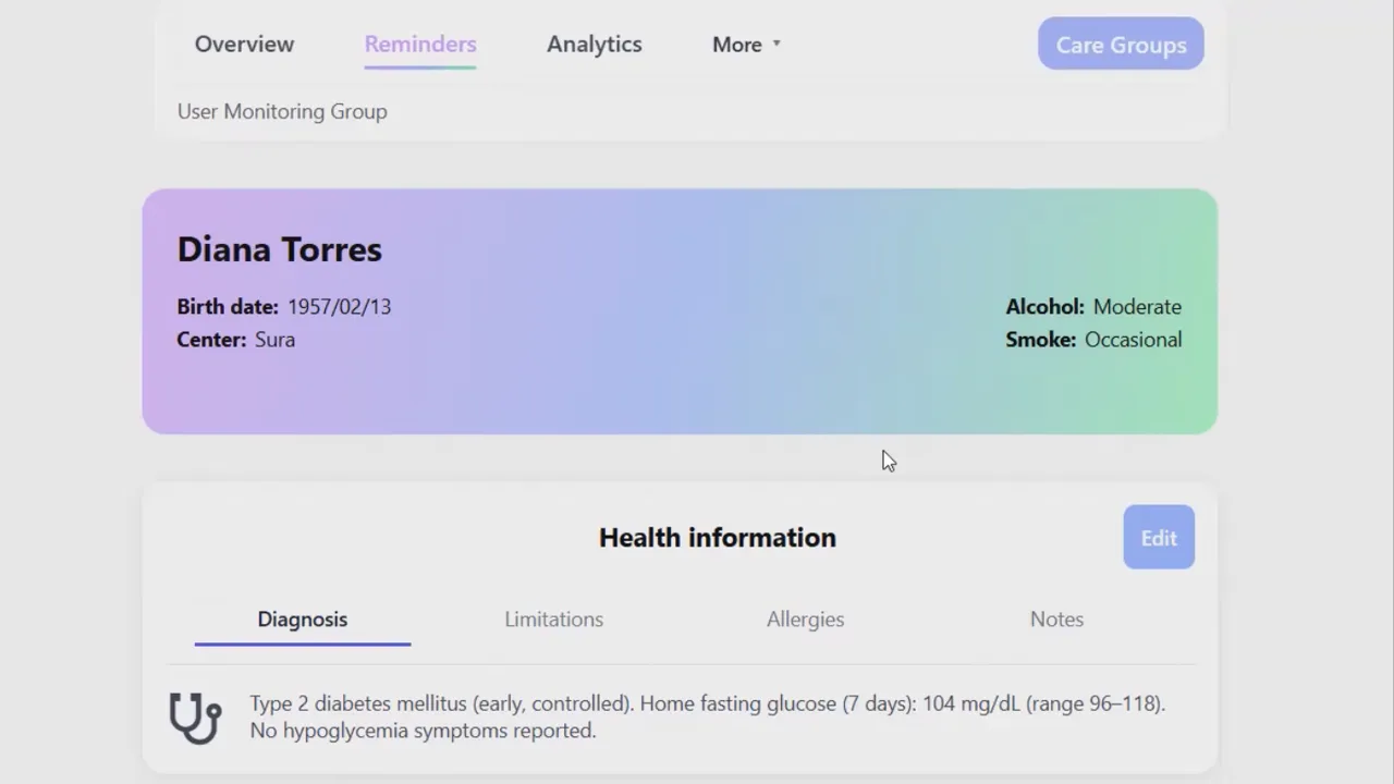 rödea app screenshot (demo)